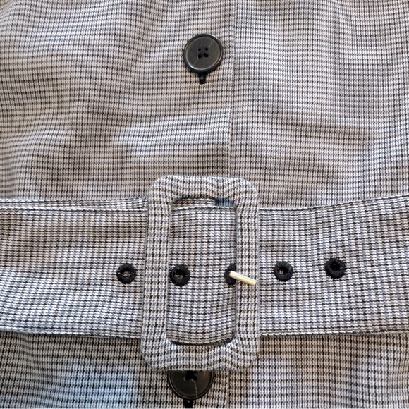 Club Monaco Pritha Gray and Blue Belted Dress - Picture 9 of 10